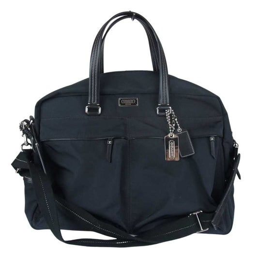 COACH コーチ E0969 77130 2WAY ショルダー ビジネス バッグ ブラック系【中古】