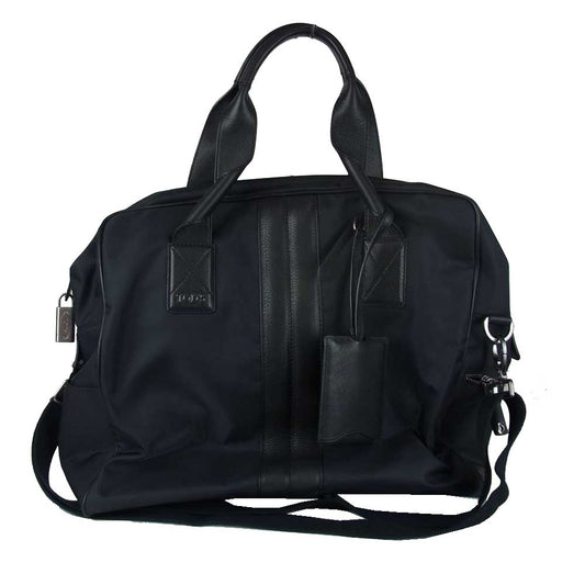 TOD’S トッズ ナイロン レザー 2WAY ショルダー ビジネス バッグ ブラック系【中古】