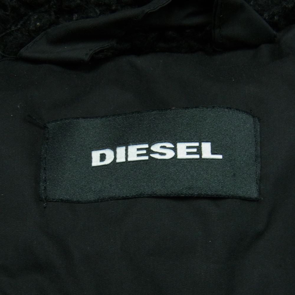 DIESEL ディーゼル コットン ナイロン 中綿 ボンバー ジャケット 中国製 ブラック系 M【中古】