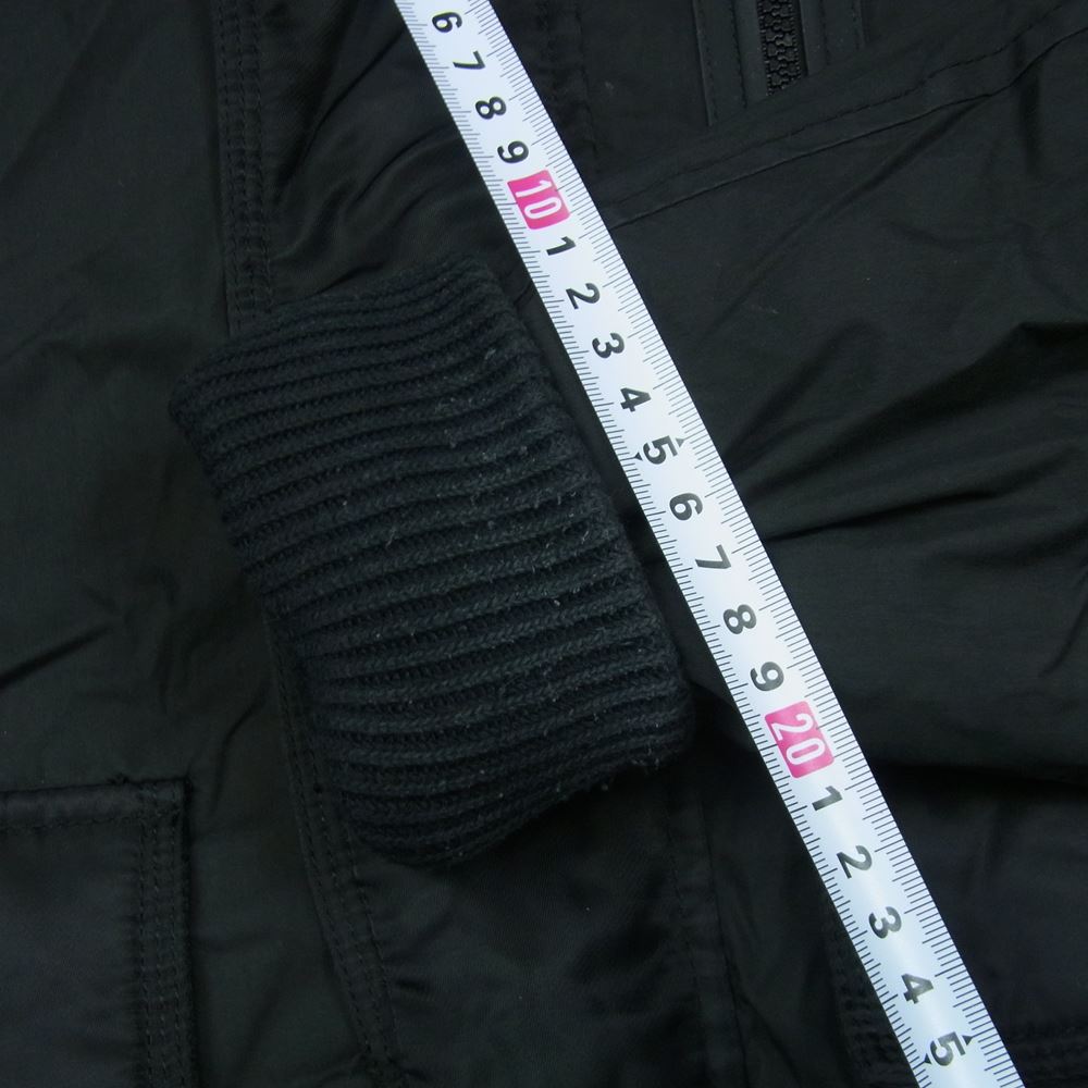 DIESEL ディーゼル コットン ナイロン 中綿 ボンバー ジャケット 中国製 ブラック系 M【中古】
