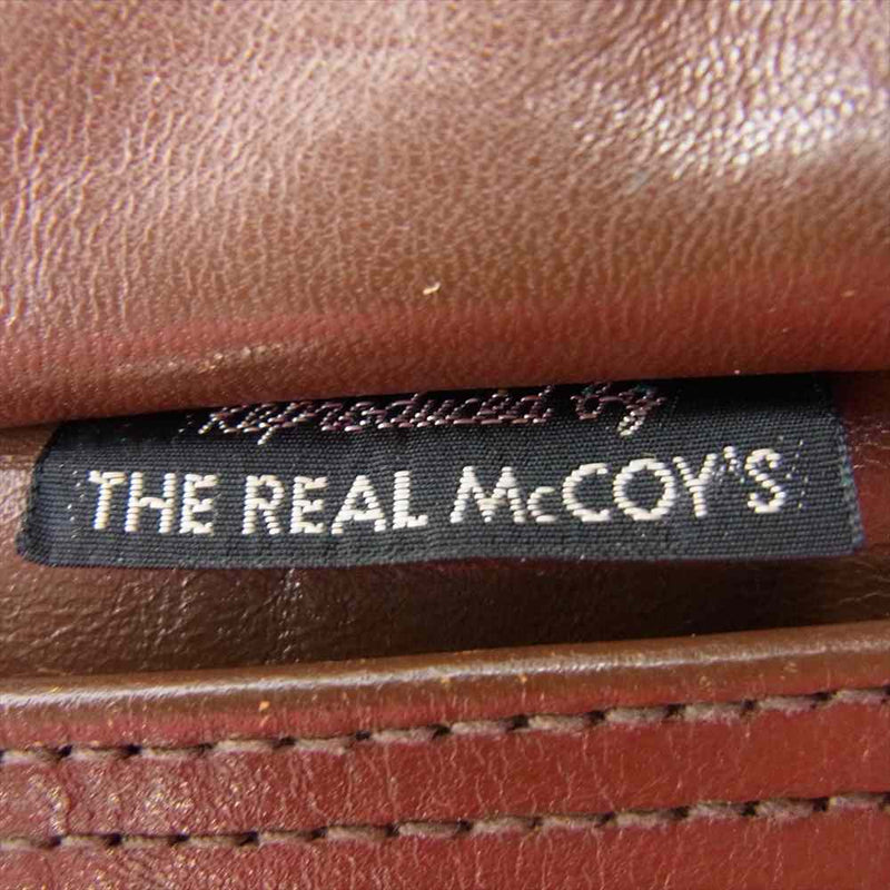 The REAL McCOY'S ザリアルマッコイズ 旧マッコイ ラフウェア 実名復刻 A-2 カスタム KUNMING JOE'S CBI レザー ジャケット  ブラウン系 38