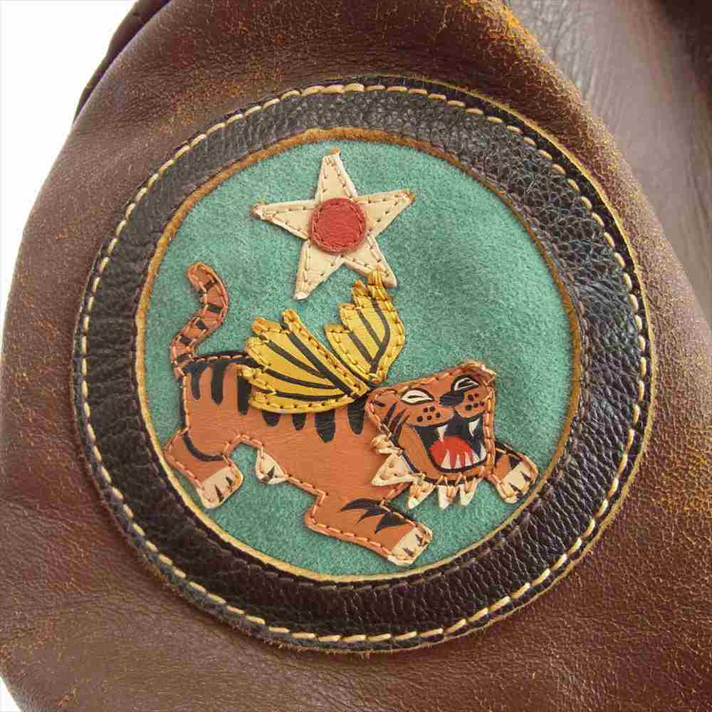 The REAL McCOY'S ザリアルマッコイズ 旧マッコイ ラフウェア 実名復刻 A-2 カスタム KUNMING JOE'S CBI レザー ジャケット  ブラウン系 38【中古】