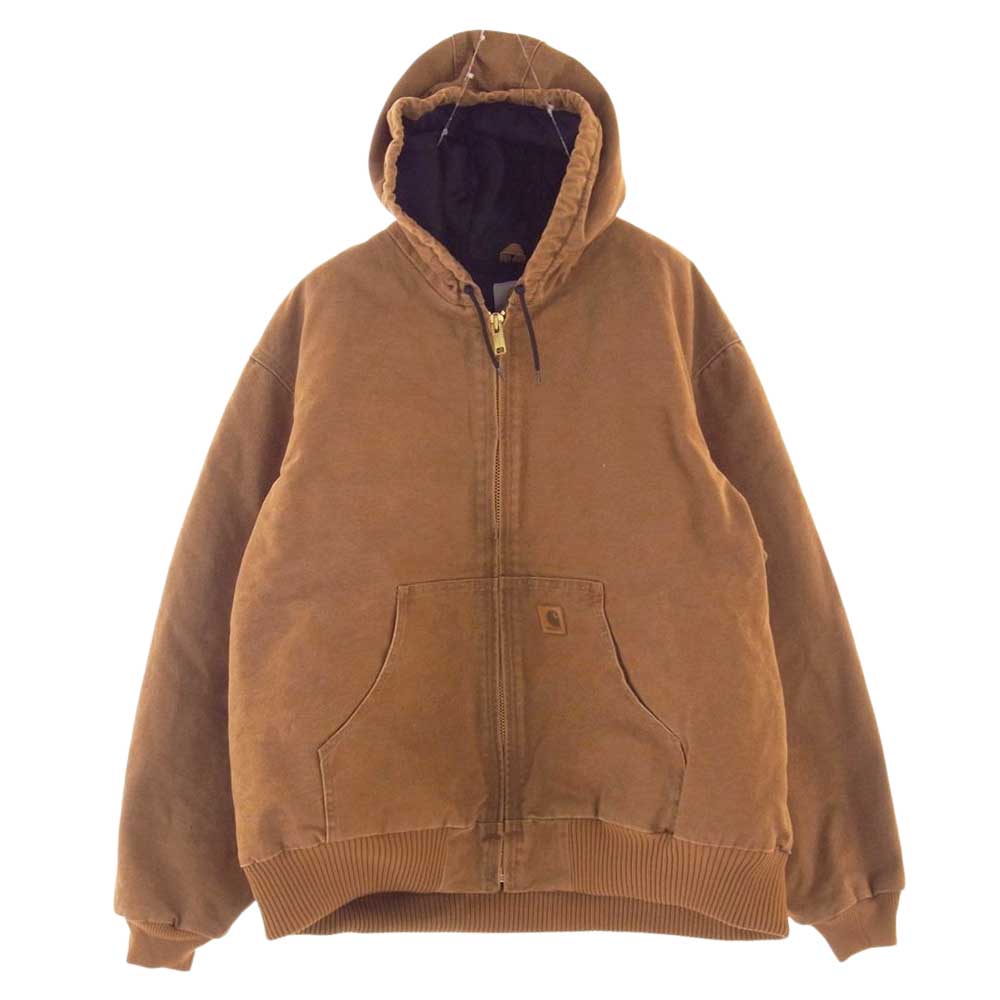 Carhartt カーハート アクティブジャケット ダック地 フルジップ パーカー  ライトブラウン系 XXL【中古】