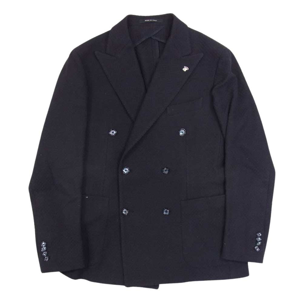 タリアトーレ 1SMC20K イタリア製 コットン ダブル テーラード ジャケット ネイビー系 48【中古】
