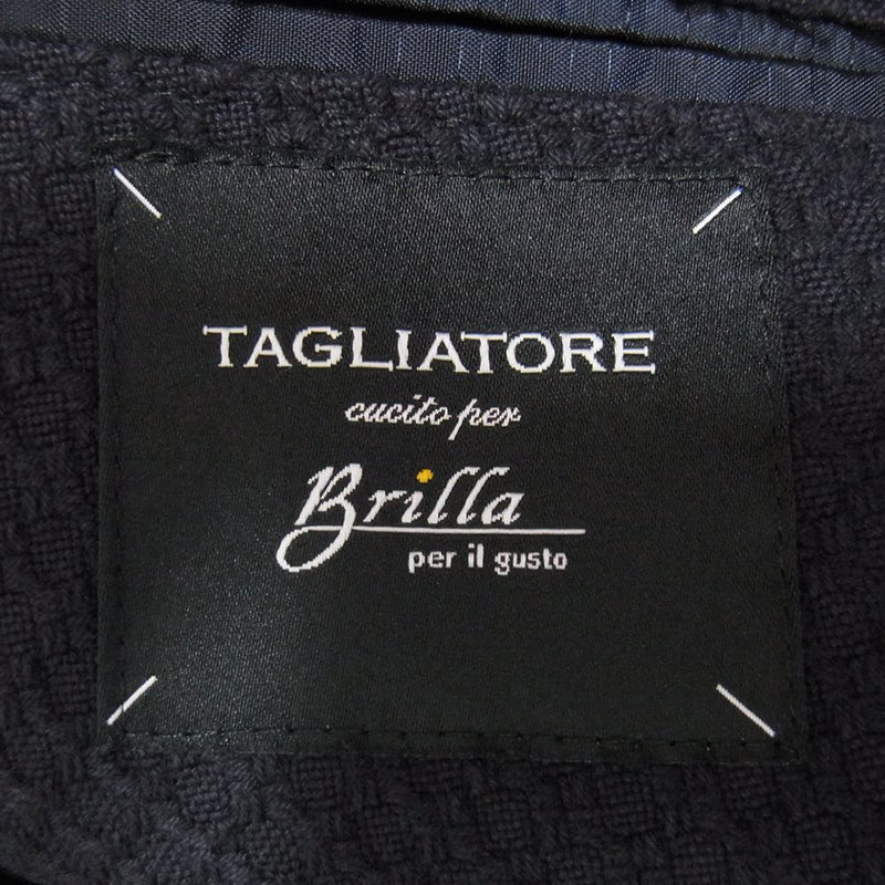 タリアトーレ 1SMC20K イタリア製 コットン ダブル テーラード ジャケット ネイビー系 48【中古】
