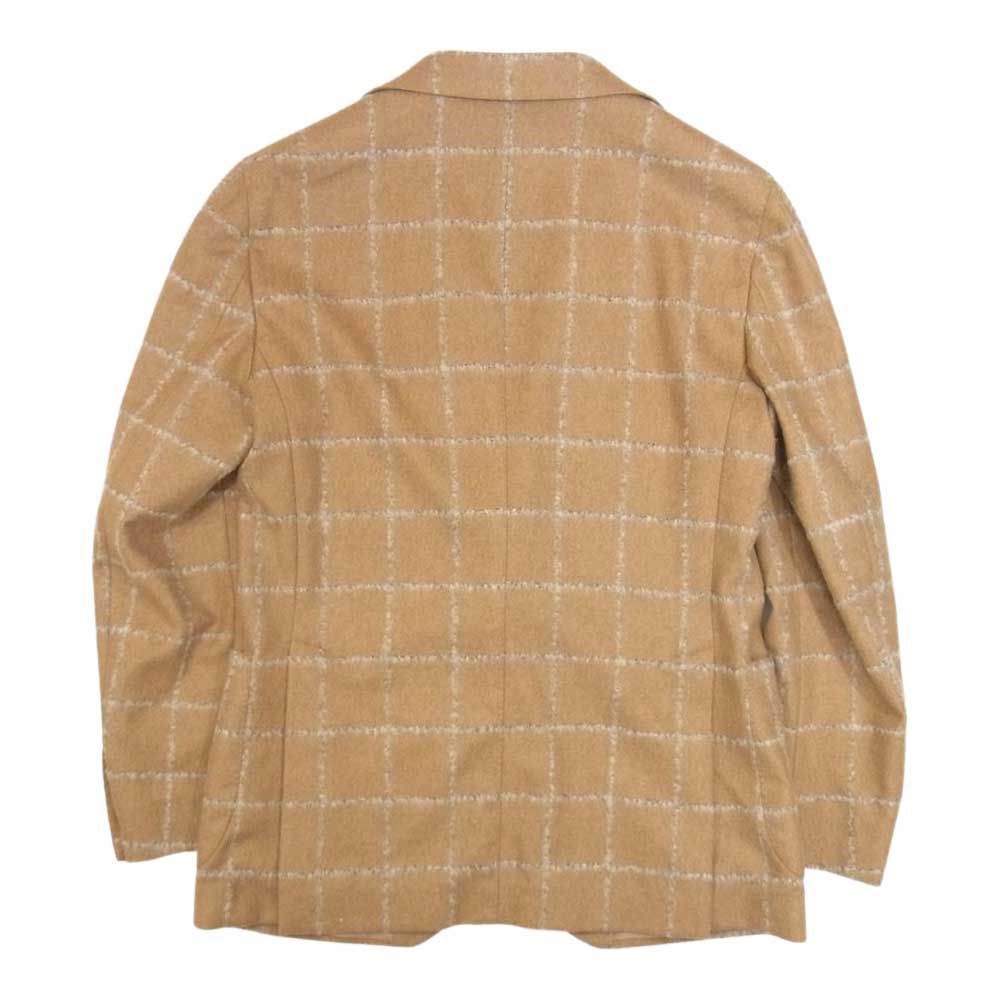 タリアトーレ 1SVF22K イタリア製 ウール チェック テーラード ジャケット ブラウン系 48【中古】