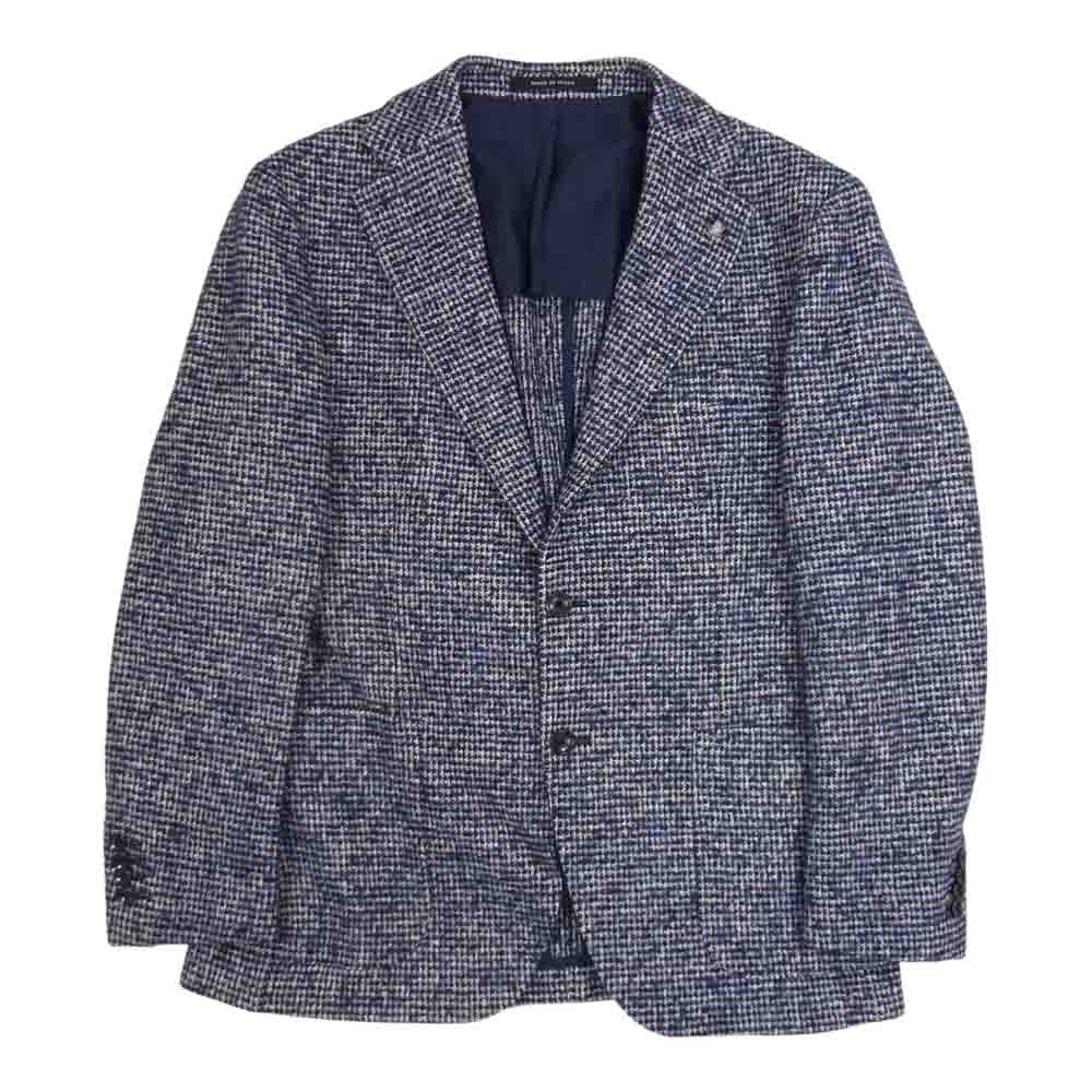 タリアトーレ 1SVS22K イタリア製 アルパカ混 ウール テーラード ジャケット ネイビー系 48【中古】