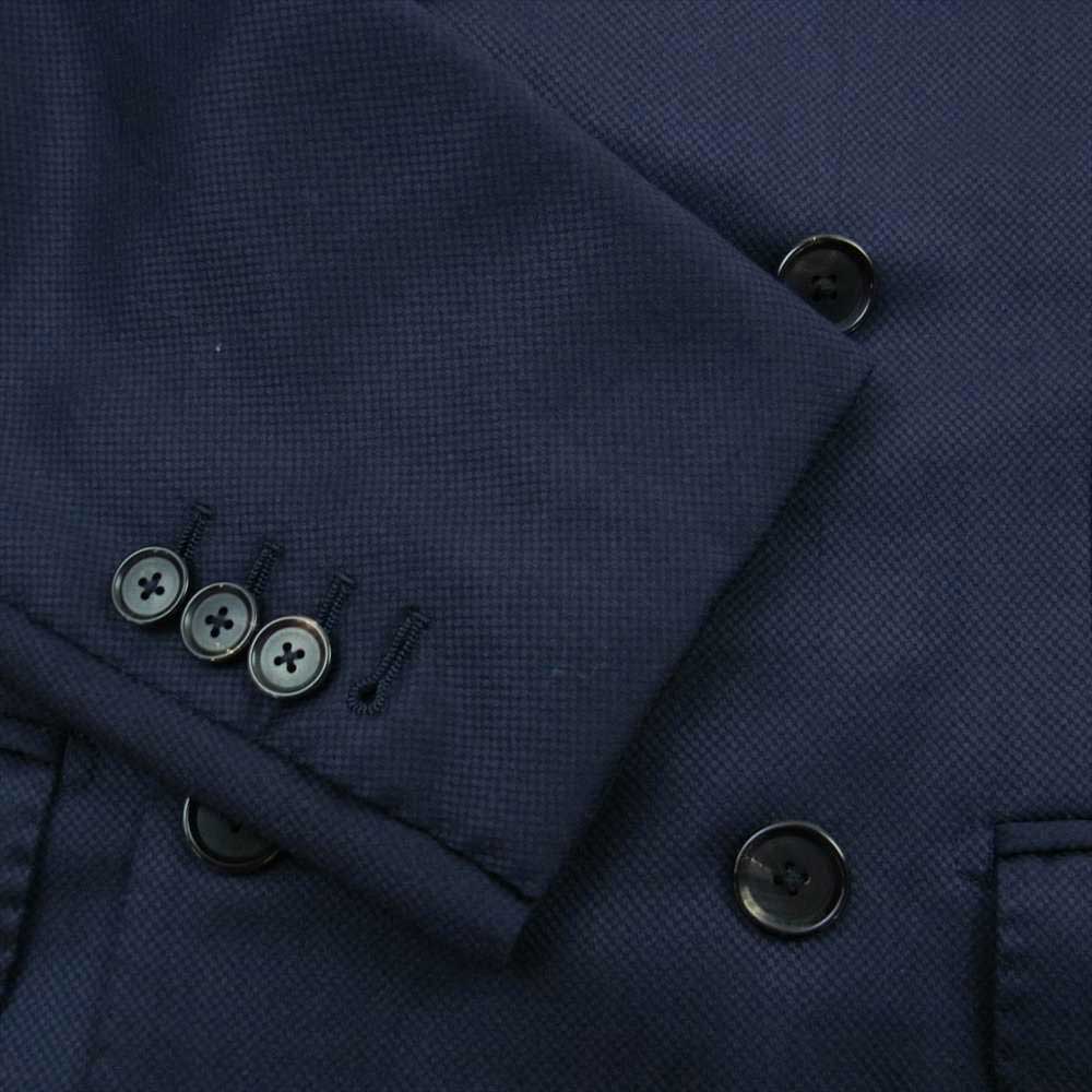 ブリッラ ペル イル グスト 日本製 ウール セットアップ ダブル テーラード ジャケット パンツ ネイビー系 ジャケット46　パンツ46【中古】