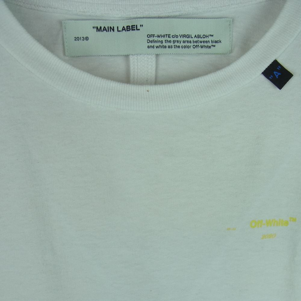 OFF-WHITE オフホワイト OMAA038F19185010 Oversize Tee オーバーサイズ 半袖 Tシャツ ポルトガル製 ホワイト系 XS【中古】