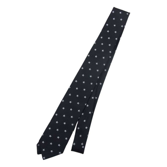 SAINT LAURENT サンローラン 星柄 ネクタイ ブラック系【中古】