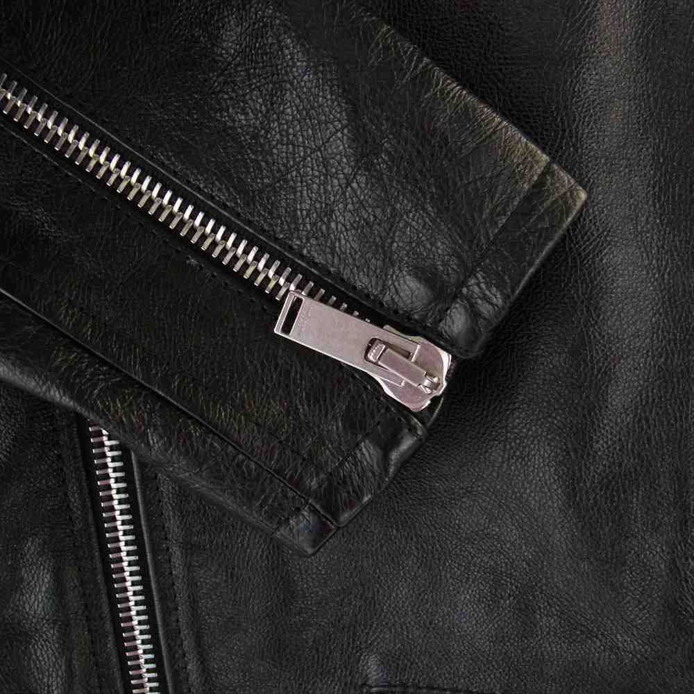 SAINT LAURENT サンローラン 484284 YC2NI L01 クラシック モーターサイクル レザー ダブル ライダース ジャケット ブラック系 48【美品】【中古】