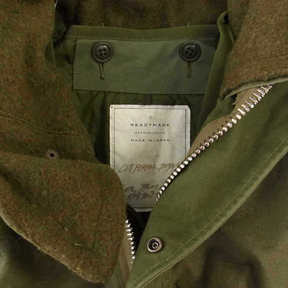 READY MADE レディメイド Cut Fishtail Parka カット フィッシュテール パーカー ミリタリー ジャケット  カーキ系 2【中古】