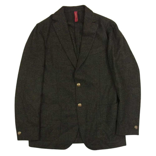 エルネスト BEP231311  BEAMS イタリア製 アルパカ ウール テーラード ジャケット グリーン系 48【中古】