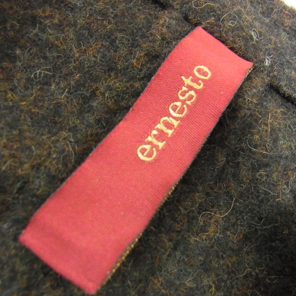 エルネスト BEP231311  BEAMS イタリア製 アルパカ ウール テーラード ジャケット グリーン系 48【中古】