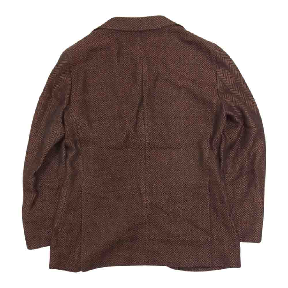 タリアトーレ 1SVF22K イタリア製 リネン コットン ヘリンボーン テーラード ジャケット ブラウン系 48【中古】