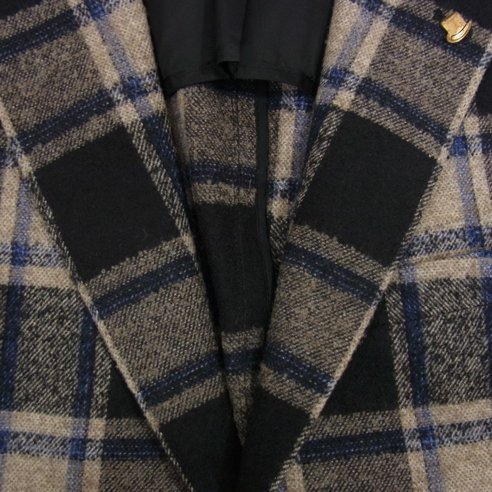 タリアトーレ 1SVS22K イタリア製 ウール チェック テーラード ジャケット グレー系 50【中古】