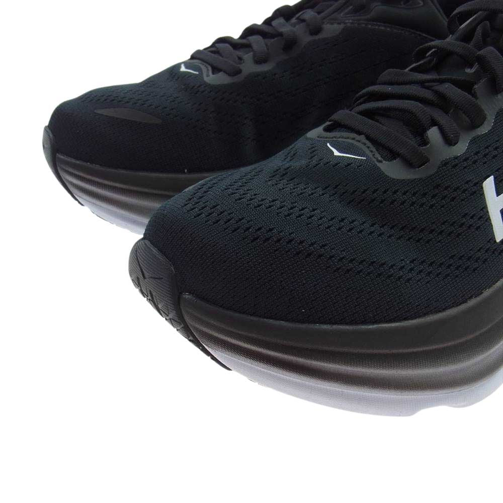 HOKA ONE ONE ホカ オネオネ 1127953 BONDI 8 WIDE ボンダイ8 ワイド ローカット スニーカー ブラック系 25cm【美品】【中古】