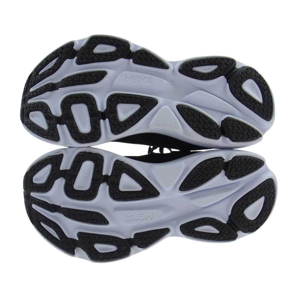 HOKA ONE ONE ホカ オネオネ 1127953 BONDI 8 WIDE ボンダイ8 ワイド ローカット スニーカー ブラック系 25cm【美品】【中古】