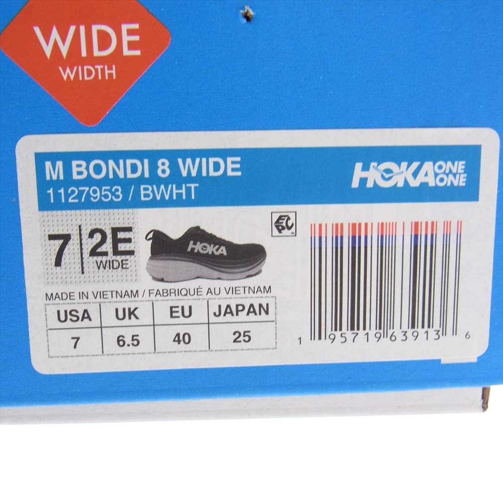 HOKA ONE ONE ホカ オネオネ 1127953 BONDI 8 WIDE ボンダイ8 ワイド ローカット スニーカー ブラック系 25cm【美品】【中古】
