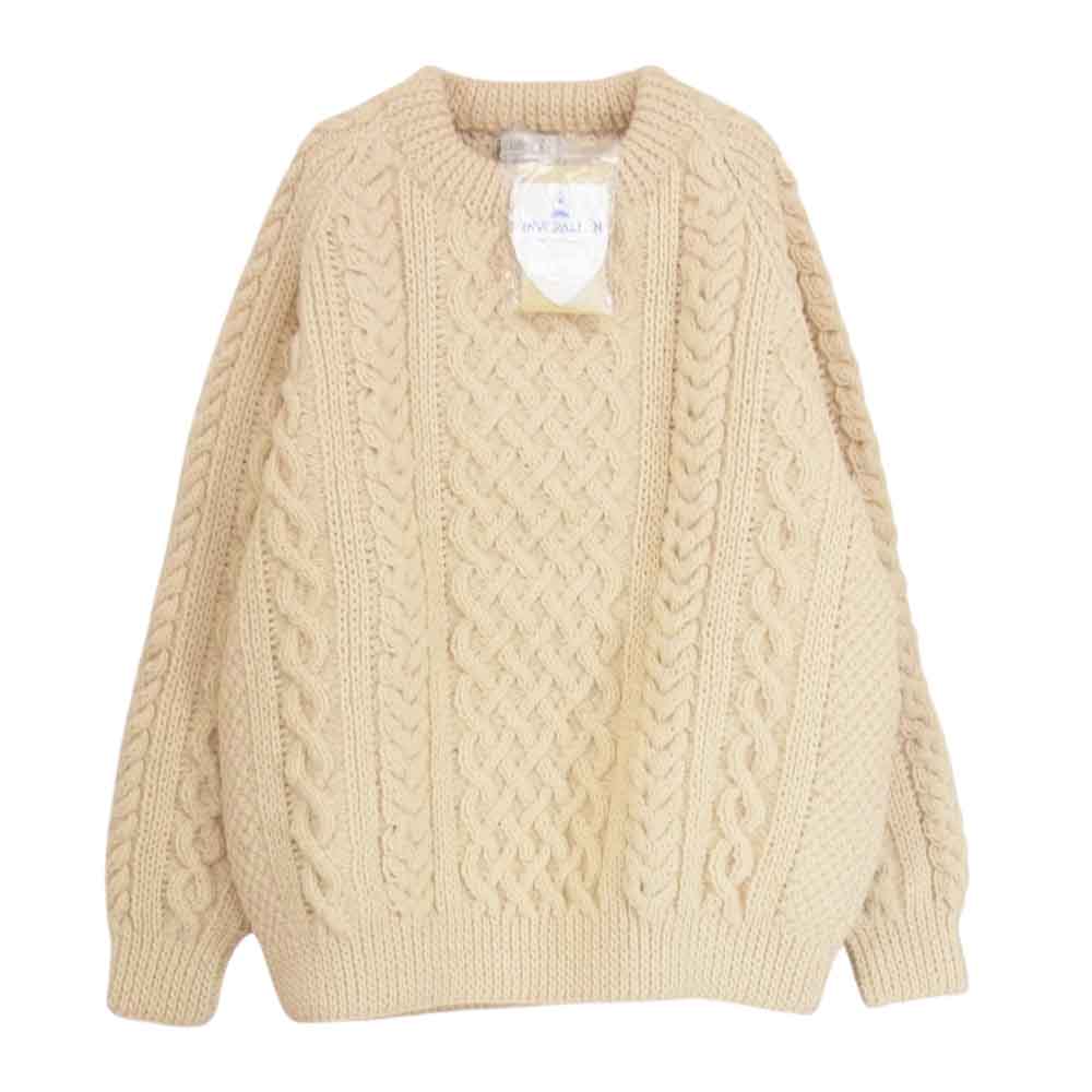 INVERALLAN インバーアラン 1A CREW-NECK KNIT Natural オフホワイト系 46【極上美品】【中古】