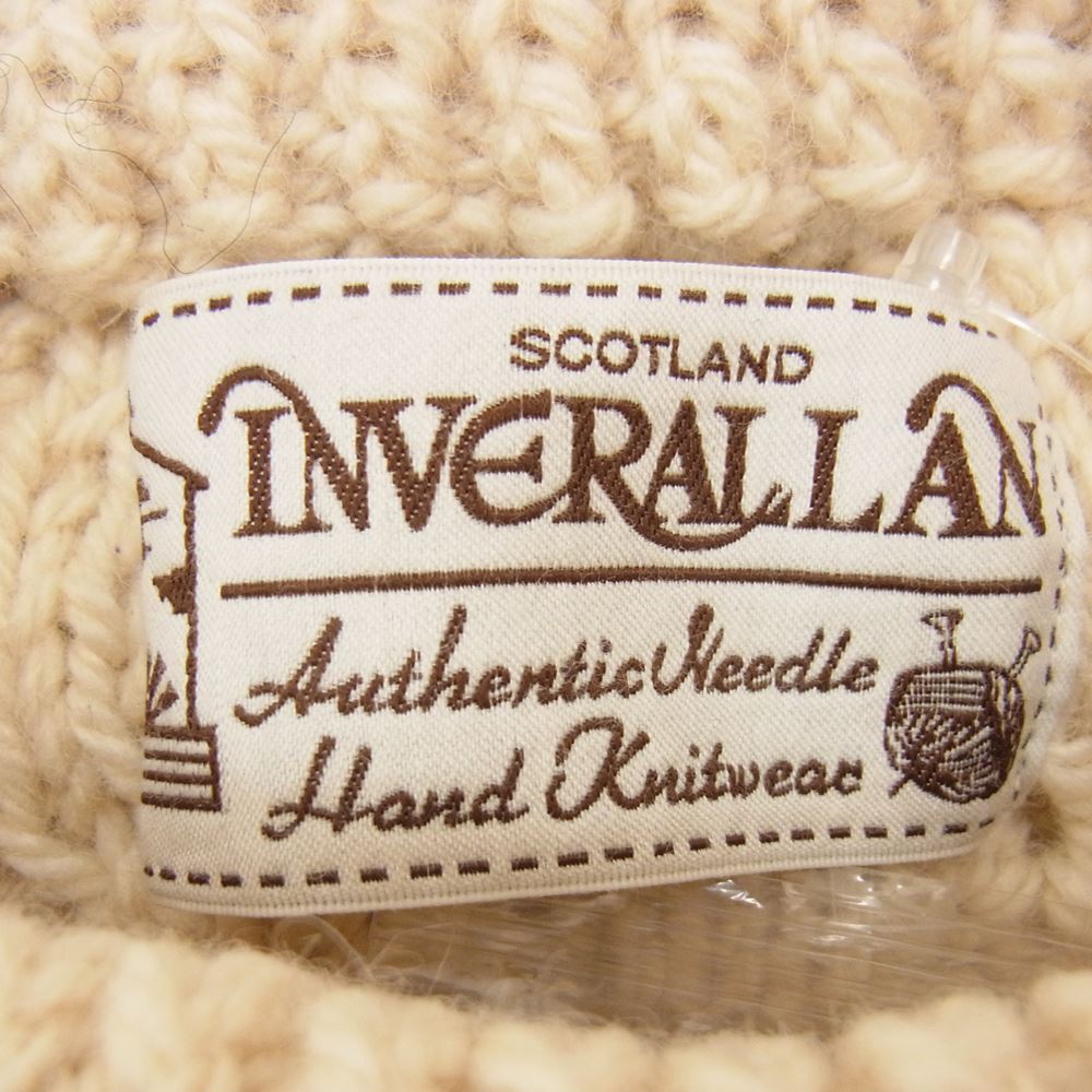 INVERALLAN インバーアラン 1A CREW-NECK KNIT Natural オフホワイト系 46【極上美品】【中古】