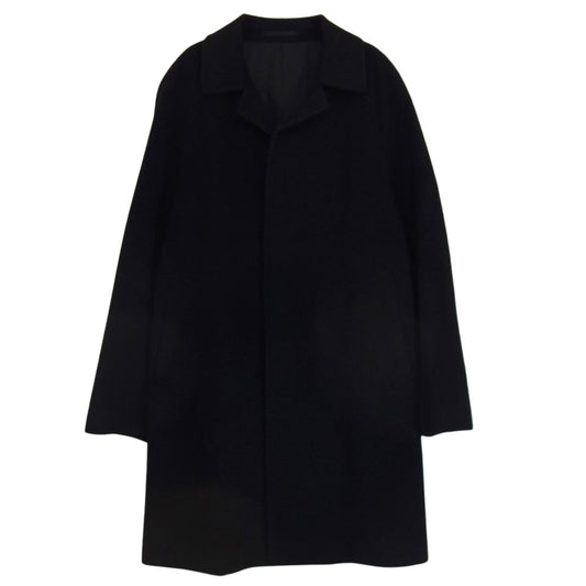 UNITED ARROWS ユナイテッドアローズ カシミヤ混 ウール ステンカラーコート ブラック系 S【中古】
