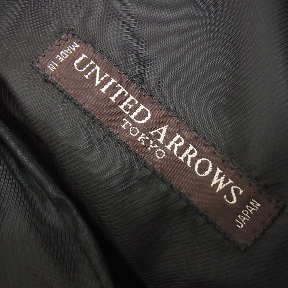 UNITED ARROWS ユナイテッドアローズ カシミヤ混 ウール ステンカラーコート ブラック系 S【中古】