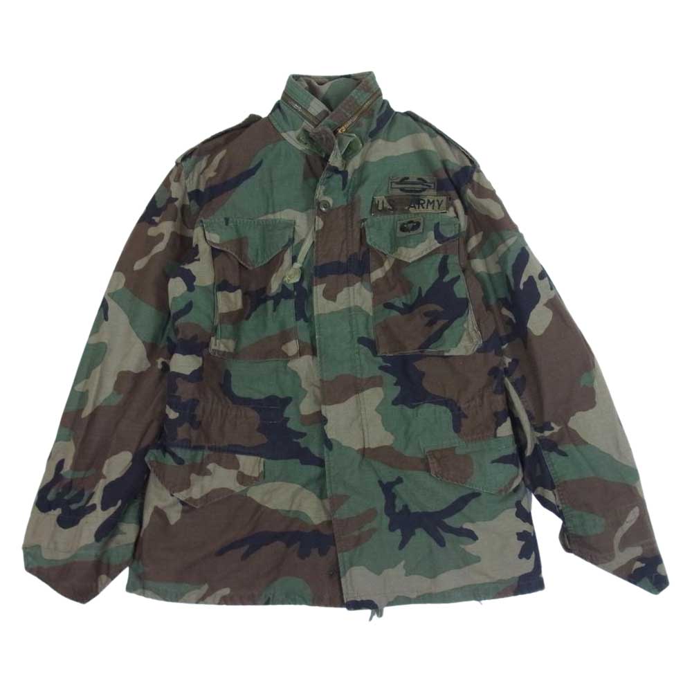 米軍 ヴィンテージ M-65 COAT COLD WEATHER FIELD ミリタリージャケット カモ カーキ系 SMALL REGULAR【中古】