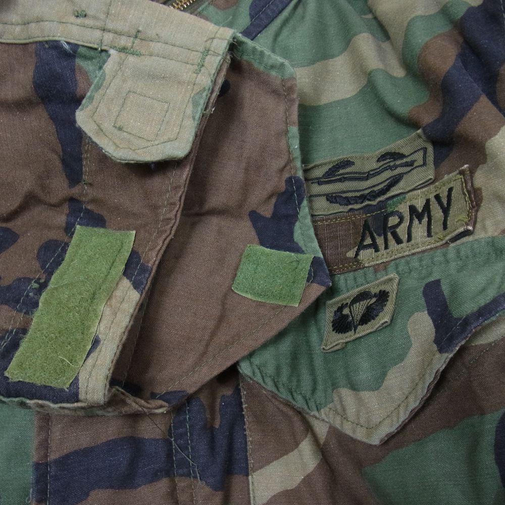 米軍 ヴィンテージ M-65 COAT COLD WEATHER FIELD ミリタリージャケット カモ カーキ系 SMALL REGULAR【中古】