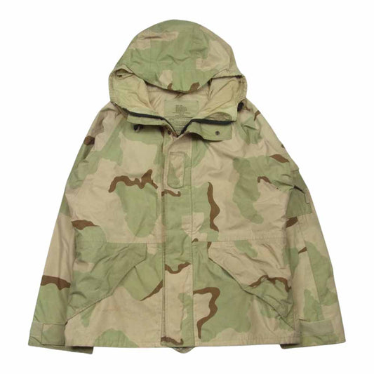 米軍 02'S ECWCS GORE-TEX COLD WEATHER PARKA DESERT CAMOUFLAGE コールド ウェザー パーカ ゴアテックス ミリタリー ジャケット ベージュ系 ライトグリーン系 M MEDIUM - SHORT【中古】