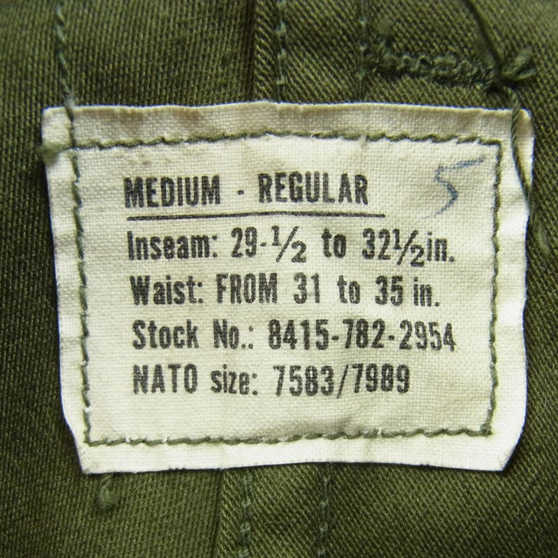 米軍 70s M-65 Cold Weather Trousers ライナー付き ミリタリー カーゴ パンツ カーキ系 M【中古】