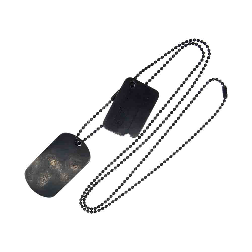 ネーム × Poda ポダ ドッグタグ ネックレス ブラック系【中古】