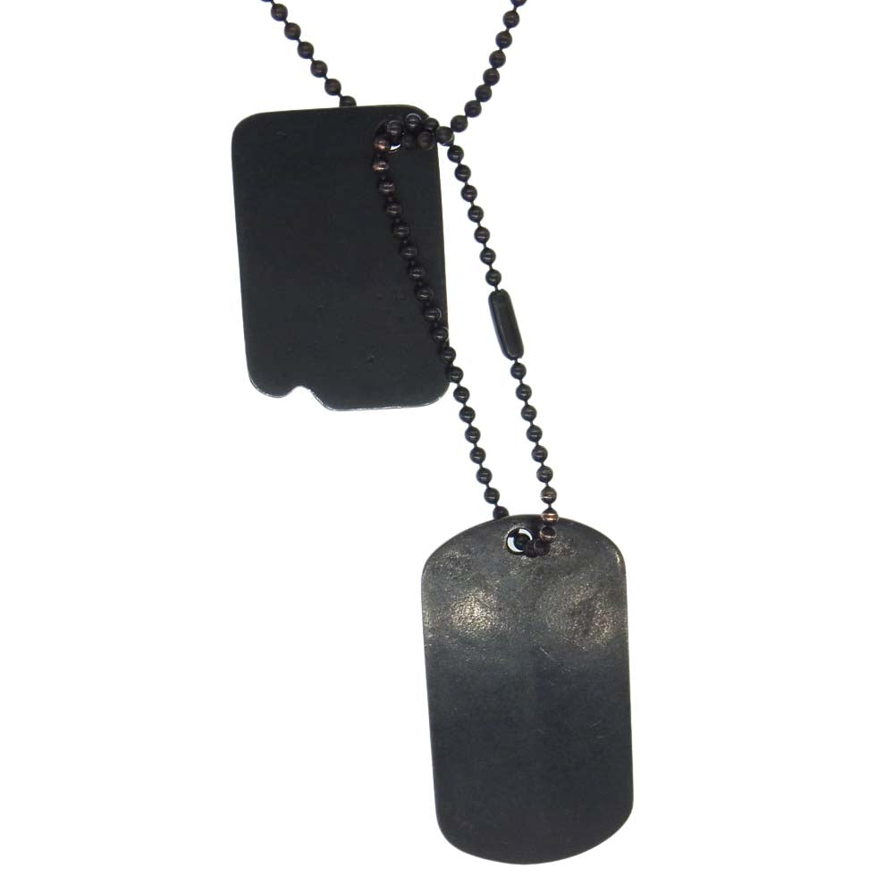 ネーム × Poda ポダ ドッグタグ ネックレス ブラック系【中古】
