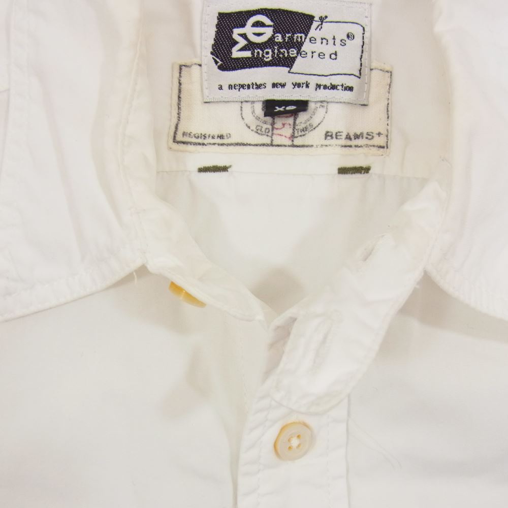 Engineered Garments エンジニアードガーメンツ BEAMS+別注 ポケット ワーク 長袖シャツ ホワイト系 XS【中古】