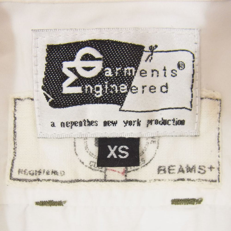 Engineered Garments エンジニアードガーメンツ BEAMS+別注 ポケット ワーク 長袖シャツ ホワイト系 XS【中古】