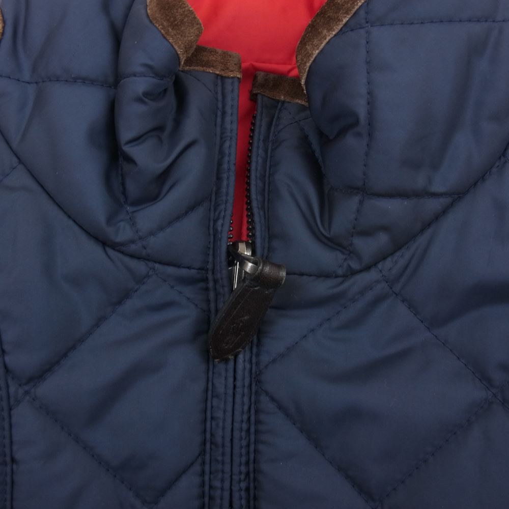 POLO RALPH LAUREN ポロ・ラルフローレン リバーシブル キルティング ナイロン ジャケット  ネイビー系 レッド系 M【中古】