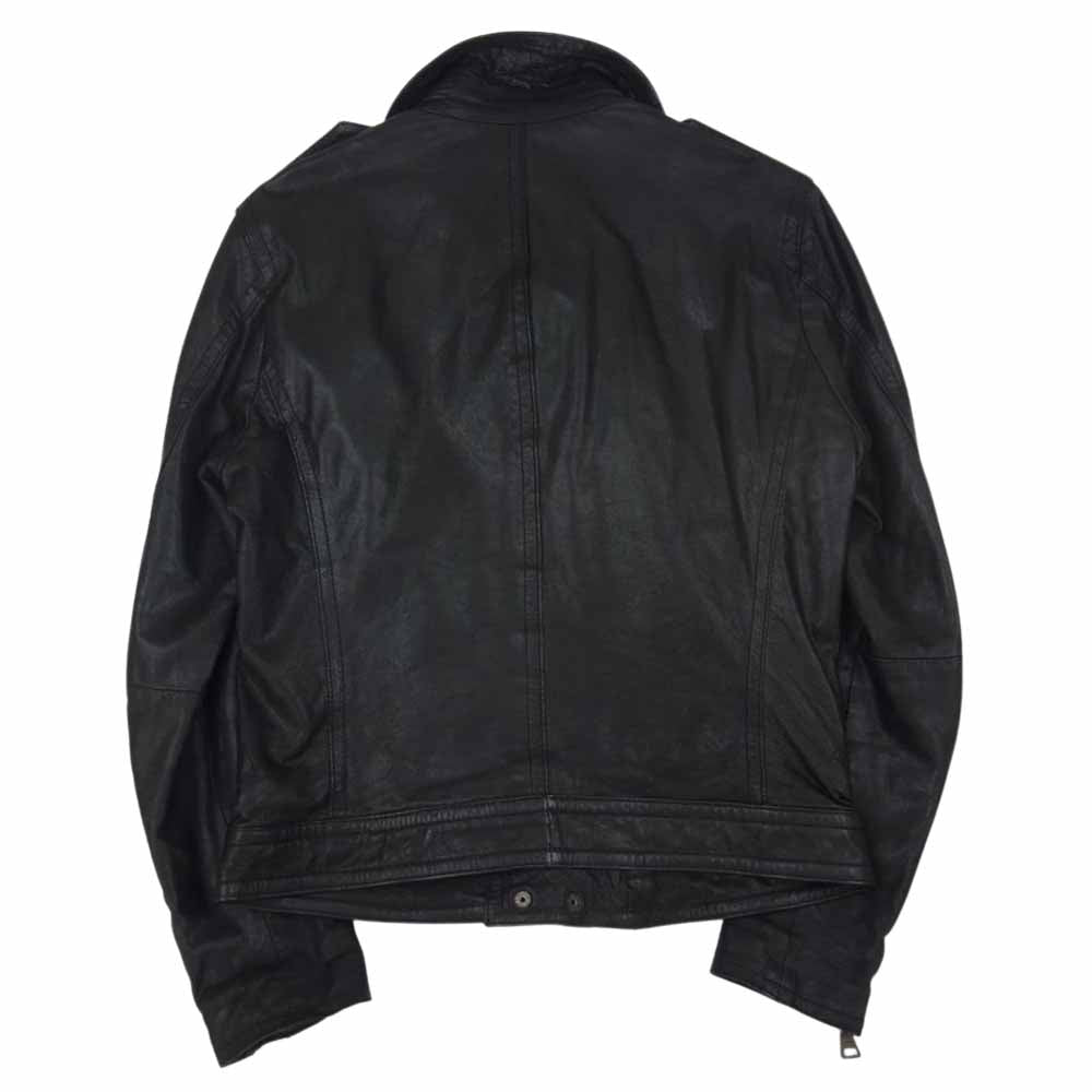 BURBERRY BLACK LABEL バーバリーブラックレーベル ダブル ライダース ジャケット ブラック系 M【中古】
