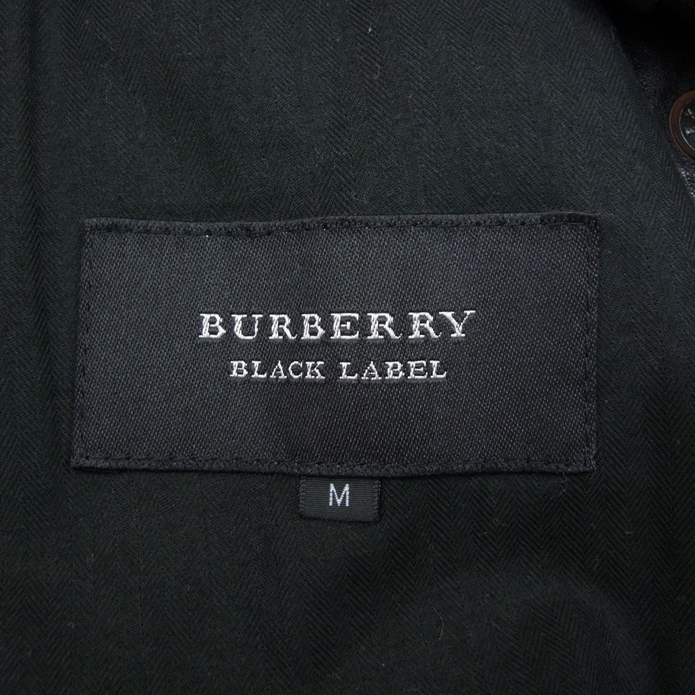 BURBERRY BLACK LABEL バーバリーブラックレーベル ダブル ライダース ジャケット ブラック系 M【中古】