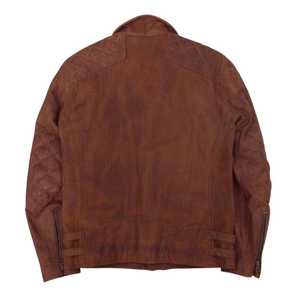 schott ショット 3121002 パテッド ダブル ライダース ジャケット ブラウン系 S【中古】