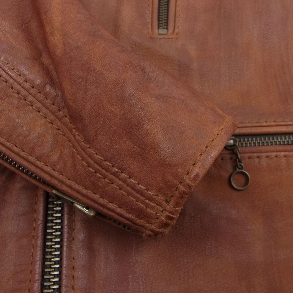 schott ショット 3121002 パテッド ダブル ライダース ジャケット ブラウン系 S【中古】