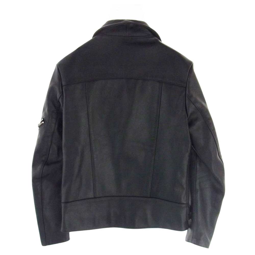トリプルシックス LJM-12TF Leather Wear  タイトフィット ダブルライダース レザー ジャケット 革ジャン 小の字 ブラック系 34【中古】