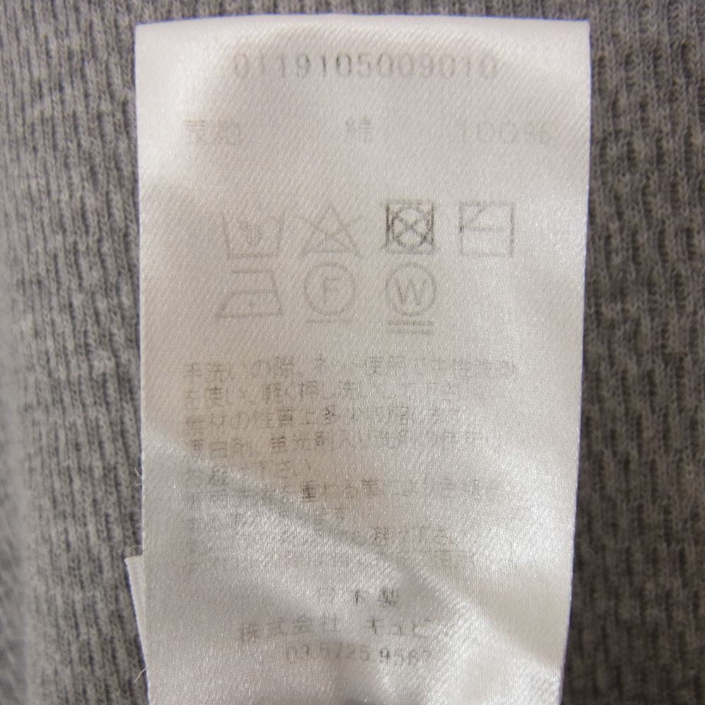 VISVIM ビズビム 0119105009010 THERMAL PACK TEE サーマル カットソー 長袖 グレー系 3【中古】