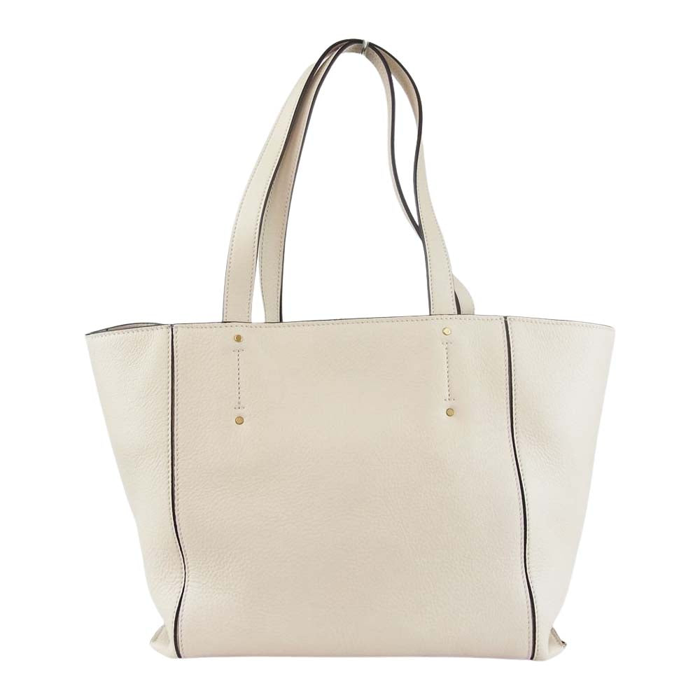 Chloe クロエ ミロ レザー トート バッグ オフホワイト系【中古】