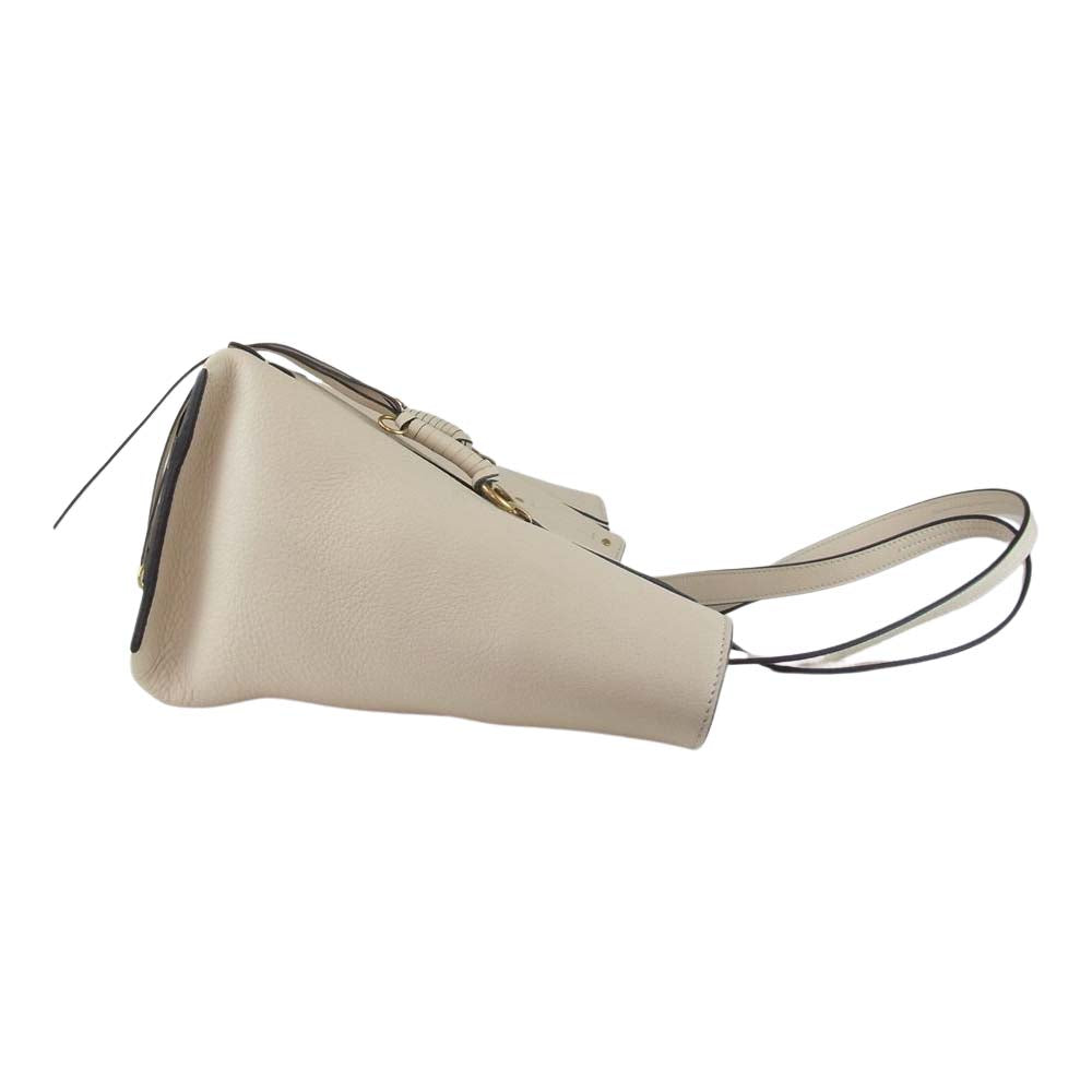 Chloe クロエ ミロ レザー トート バッグ オフホワイト系【中古】