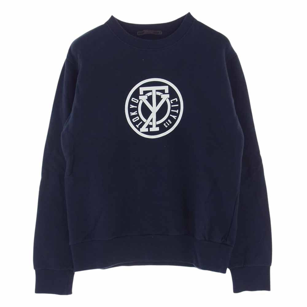SOPHNET. ソフネット TOKYO SITY 813 プリント スウェット ネイビー系 S【中古】