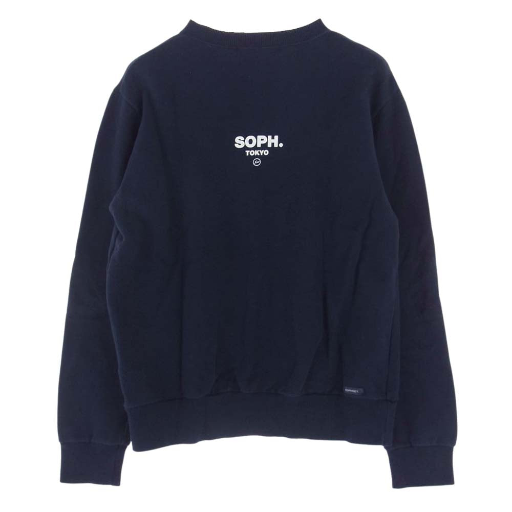 SOPHNET. ソフネット TOKYO SITY 813 プリント スウェット ネイビー系 S【中古】