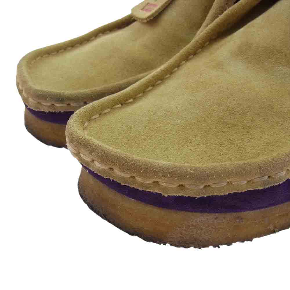 Supreme シュプリーム 15ss Clarks クラークス 2-Tone Wallabee Boot スエード ワラビー ブーツ シューズ パープル系 ライトブラウン系 26.0cm【中古】