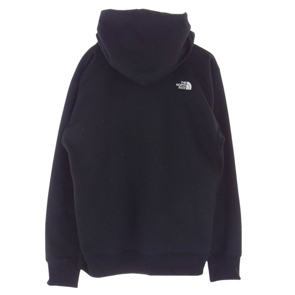 THE NORTH FACE ノースフェイス SQUARE LOGO BIG HOODIE スクエア ロゴ ビッグ フーディ プル オーバー パーカー ブラック系 L【中古】