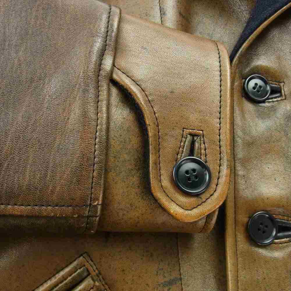 TENDERLOIN テンダーロイン T-HIDE HORSE HIDE ホースハイド レザー ジャケット  ブラウン系 L【中古】