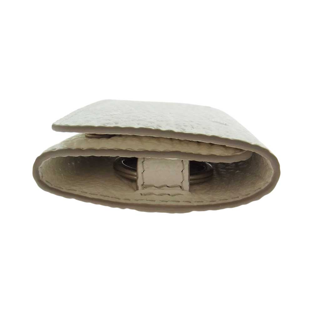 MAISON MARGIELA メゾンマルジェラ  SA3UA0001 P4455 ステッチ 6連 レザー キーケース ホワイト系【美品】【中古】